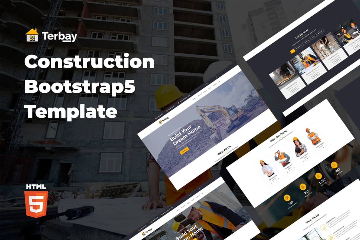 Terbay-Construction Bootstrap5模板